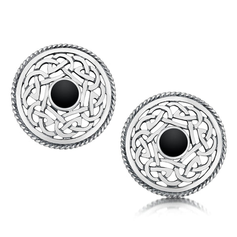Celtic Stud Earrings in Sterling Silver by Sheila Fleet Jewellery