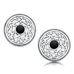 Celtic Stud Earrings in Sterling Silver by Sheila Fleet Jewellery