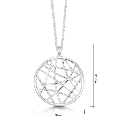 Creel Single-Sided Pendant Necklace in Sterling Silver
