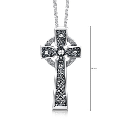 Iona Cross Pendant Necklace in Sterling Silver by Sheila Fleet Jewellery