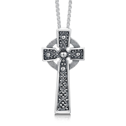 Iona Cross Pendant Necklace in Sterling Silver by Sheila Fleet Jewellery