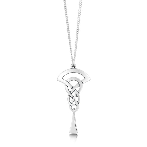 The Lover’s Knot Silver Droplet Pendant by Sheila Fleet Jewellery