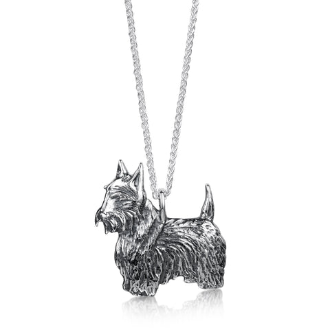 Scottie Dog Pendant in Sterling Silver by Sheila Fleet Jewellery