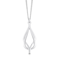 Reef Knot Pendant Necklace in Sterling Silver by Sheila Fleet Jewellery