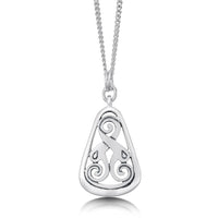 Birsay Disc Teardrop Pendant Necklace in Sterling Silver by Sheila Fleet Jewellery