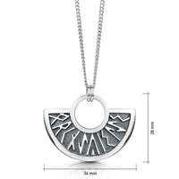 Runic Pendant Necklace in Sterling Silver