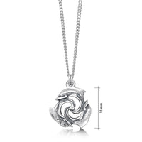 Dolphin Trio Small Pendant Necklace in Sterling Silver