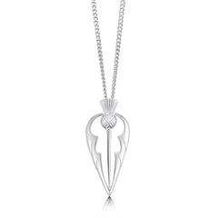 Thistle Pendant Necklace in Sterling Silver by Sheila Fleet Jewellery