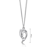 Dolphin Curve Small Pendant Necklace in Sterling Silver