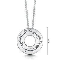 Ogham Pendant Necklace in Sterling Silver by Sheila Fleet Jewellery