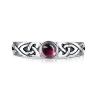 Celtic Knotwork Pink Tourmaline Ring in Sterling Silver by Sheila Fleet Jewellery