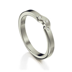 Diamond Arch Wedding Band in Platinum (to match DR177) by Sheila Fleet Jewellery