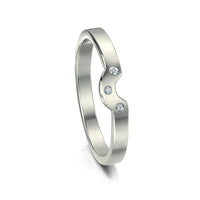 Diamond Arch Wedding Band in Platinum (to match DR179) by Sheila Fleet Jewellery