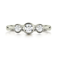 Trilogy Diamond Ring in Platinum by Sheila Fleet Jewellery