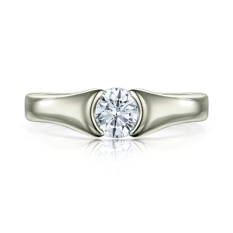 Venus 0.5ct Solitaire Diamond Ring in Platinum by Sheila Fleet Jewellery