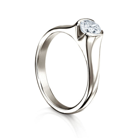 North Star 0.5ct Diamond Ring in Platinum by Sheila Fleet Jewellery