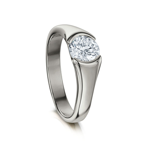 Venus 1.0ct Solitaire Diamond Ring in Palladium by Sheila Fleet Jewellery