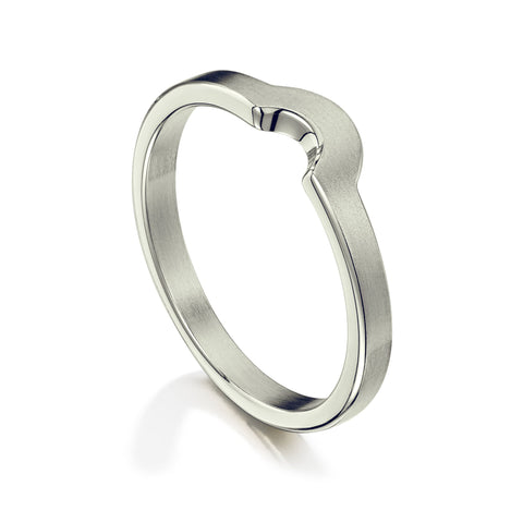 Arch Wedding Band in Platinum (to match DR181) by Sheila Fleet Jewellery