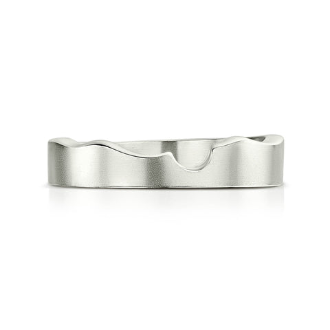 River Ripples Wedding Band in Platinum by Sheila Fleet Jewellery