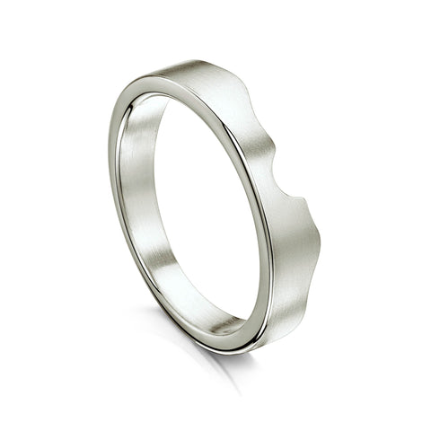 River Ripples Wedding Band in Platinum by Sheila Fleet Jewellery