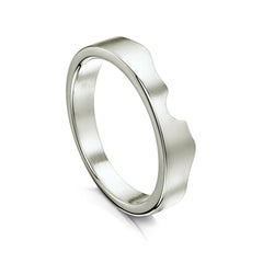 River Ripples Wedding Band in Platinum by Sheila Fleet Jewellery