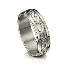 Pierowall Twist Celtic Ring in Platinum by Sheila Fleet Jewellery