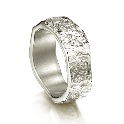 Matrix Texture Band in Platinum by Sheila Fleet Jewellery