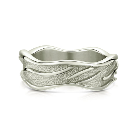 Sea Motion Ring in Platinum by Sheila Fleet Jewellery
