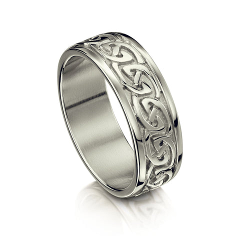 Celtic Knotwork Ring in Platinum by Sheila Fleet Jewellery