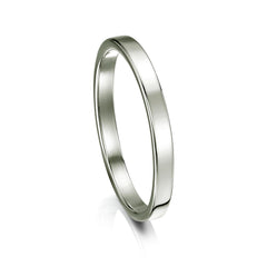 Contemporary 2mm Wedding Ring in Platinum by Sheila Fleet Jewellery