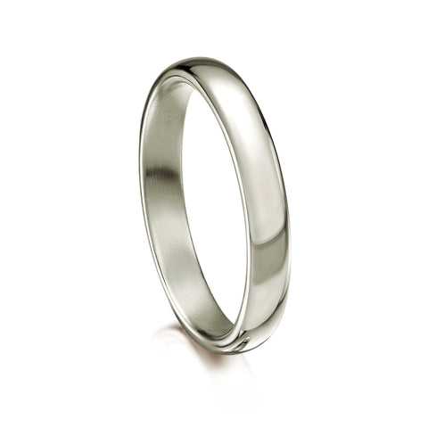 Traditional 3mm Wedding Ring in Platinum by Sheila Fleet Jewellery