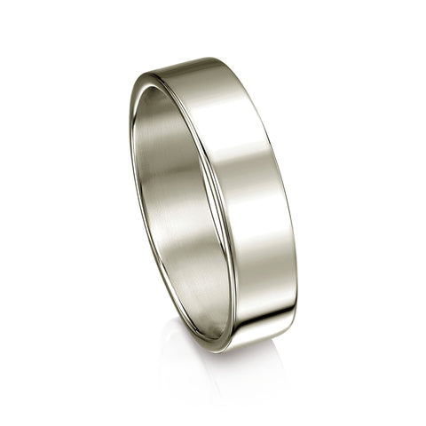 Contemporary 5mm Wedding Ring in Platinum by Sheila Fleet Jewellery