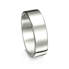 Contemporary 6mm Wedding Ring in Platinum by Sheila Fleet Jewellery