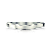 Contemporary Curve Wedding Band in Platinum (RX176)