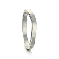 Contemporary Curve Wedding Band in Platinum (RX176)