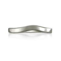 Contemporary Curve Wedding Band in Platinum (to match DR181) by Sheila Fleet Jewellery