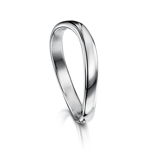 Wave Ring in Platinum by Sheila Fleet Jewellery