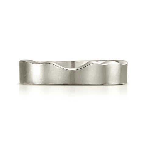 River Ripples Wedding Ring in Platinum by Sheila Fleet Jewellery