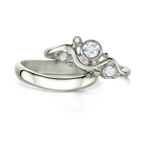 Cosmos Constellation Diamond Ring Set in Platinum by Sheila Fleet Jewellery