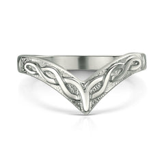 Wishbone Celtic Ring in Platinum by Sheila Fleet Jewellery