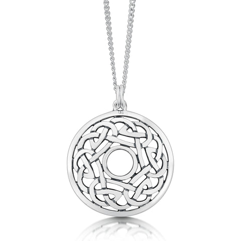 Celtic Dress Pendant in Sterling Silver by Sheila Fleet Jewellery