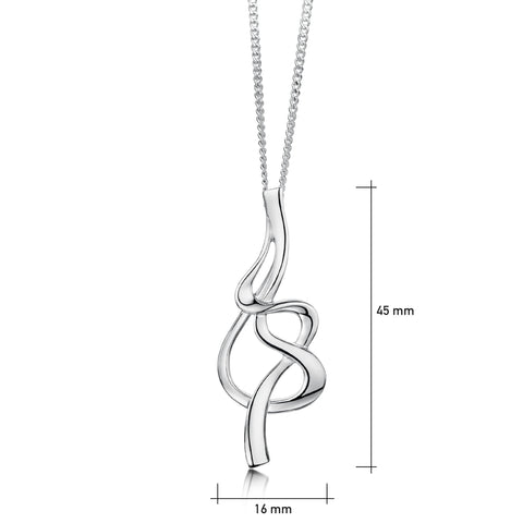 Tidal Pendant Necklace in Sterling Silver by Sheila Fleet Jewellery