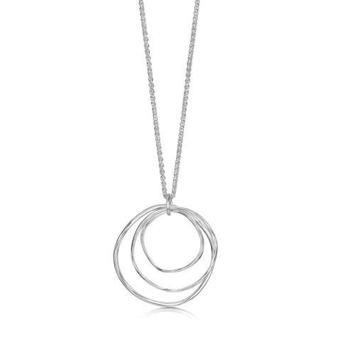 Tidal 3-part Pendant in Sterling Silver by Sheila Fleet Jewellery