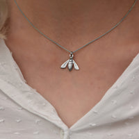 Honeybee Pendant in Sterling Silver by Sheila Fleet Jewellery