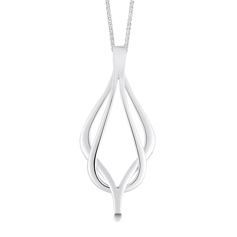 Reef Knot Dress Pendant Necklace in Sterling Silver by Sheila Fleet Jewellery