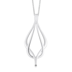 Reef Knot Dress Pendant Necklace in Sterling Silver by Sheila Fleet Jewellery