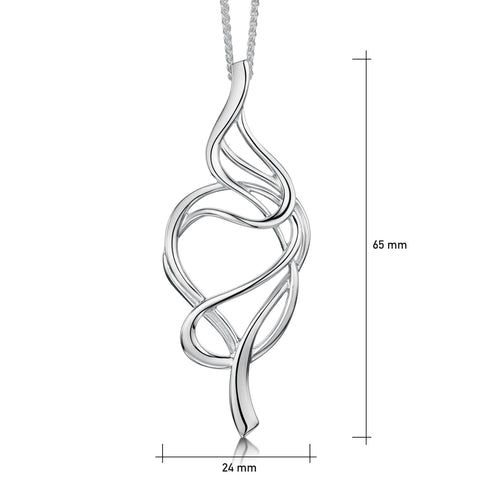 Tidal Occasion Pendant Necklace in Sterling Silver by Sheila Fleet Jewellery