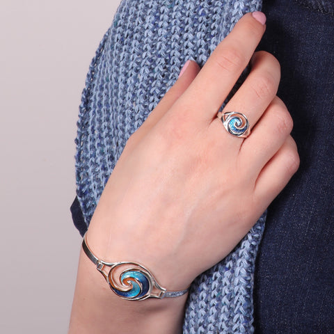 Pentland Enamelled Ring in Sterling Silver by Sheila Fleet Jewellery