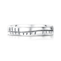 Ogham Small Ring in Sterling Silver by Sheila Fleet Jewellery