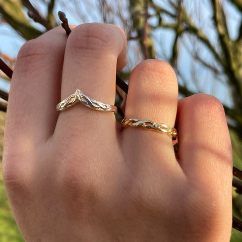 Wishbone Celtic Ring in Sterling Silver by Sheila Fleet Jewellery